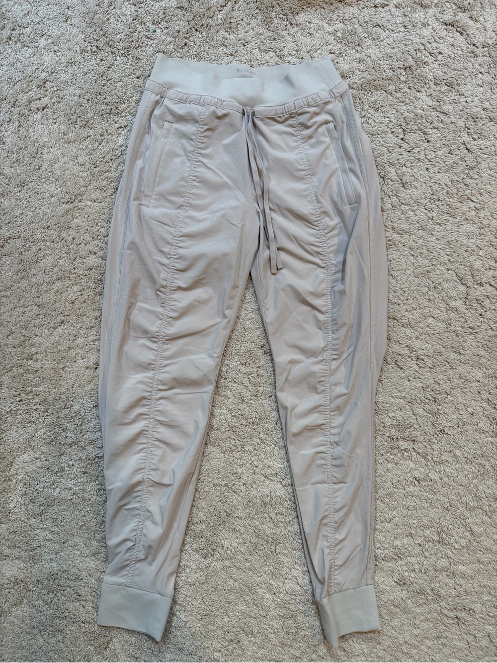 Athleta Light Beige Unlined Jogger Pants